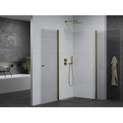 Mexen Pretoria Duo  Cabina de  dus Usa batanta  70 x 70 cm, transparent,  Auriu  - 852-070-070-50-00-02