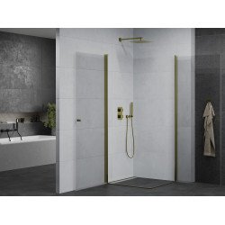 Mexen Pretoria Duo  Cabina de  dus Usa batanta  70 x 70 cm, transparent,  Auriu  - 852-070-070-50-00-02