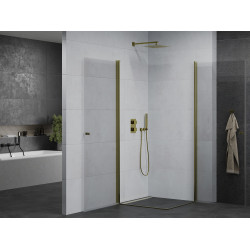 Mexen Pretoria Duo  Cabina de  dus Usa batanta  80 x 80 cm, transparent,  Auriu  - 852-080-080-50-00-02
