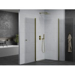 Mexen Pretoria Duo  Cabina de  dus Usa batanta  80 x 80 cm, transparent,  Auriu  - 852-080-080-50-00-02