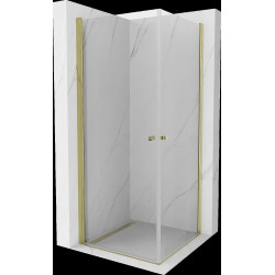 Mexen Pretoria Duo  Cabina de  dus Usa batanta  90 x 90 cm, transparent,  Auriu  - 852-090-090-50-00-02