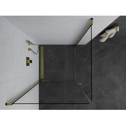 Mexen Pretoria Duo  Cabina de  dus Usa batanta  90 x 90 cm, transparent,  Auriu  - 852-090-090-50-00-02