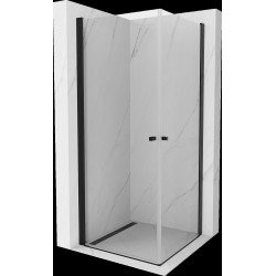 Mexen Pretoria Duo  Cabina de  dus Usa batanta  70 x 70 cm, transparent,  negru  - 852-070-070-70-00-02