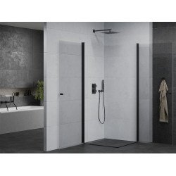 Mexen Pretoria Duo  Cabina de  dus Usa batanta  80 x 80 cm, transparent,  negru  - 852-080-080-70-00-02