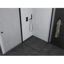 Mexen Pretoria Duo  Cabina de  dus Usa batanta  90 x 80 cm, transparent,  negru  - 852-090-080-70-00-02