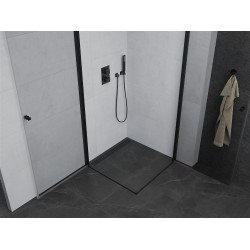 Mexen Pretoria Duo  Cabina de  dus Usa batanta  90 x 90 cm, transparent,  negru  - 852-090-090-70-00-02