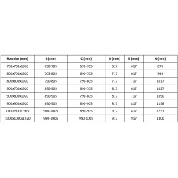 Mexen Pretoria Duo  Cabina de  dus Usa batanta  100 x 90 cm, transparent,  negru  - 852-100-090-70-00-02