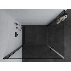Mexen Pretoria Duo  Cabina de  dus Usa batanta  100 x 90 cm, transparent,  negru  - 852-100-090-70-00-02