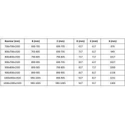 Mexen Pretoria Duo  Cabina de  dus Usa batanta  100 x 100 cm, transparent, chrom - 852-100-100-02-00
