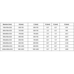 Mexen Pretoria Duo  Cabina de  dus Usa batanta  100 x 100 cm, transparent, chrom - 852-100-100-02-00