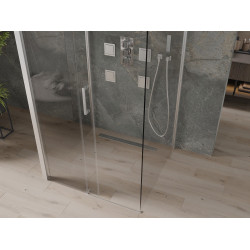 Mexen Omega Cabina de dus cu 3 pereti, culisanta  100 x 100 cm, transparent, chrom - 825-100-100-01-00-3S