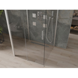 Mexen Omega Cabina de dus cu 3 pereti, culisanta  100 x 100 cm, transparent, chrom - 825-100-100-01-00-3S