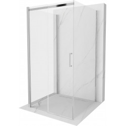 Mexen Omega Cabina de dus cu 3 pereti, culisanta  100 x 100 cm, transparent, chrom - 825-100-100-01-00-3S Cabina de dus 467680 Mexen
