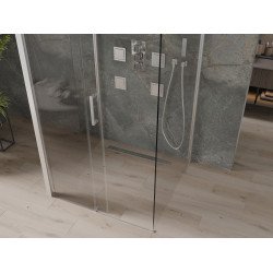 Mexen Omega Cabina de dus cu 3 pereti, culisanta  100 x 100 cm, transparent, chrom - 825-100-100-01-00-3S