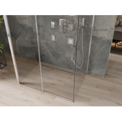 Mexen Omega Cabina de dus cu 3 pereti, culisanta  110 x 100 cm, transparent, chrom - 825-110-100-01-00-3S