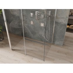 Mexen Omega Cabina de dus cu 3 pereti, culisanta  110 x 100 cm, transparent, chrom - 825-110-100-01-00-3S