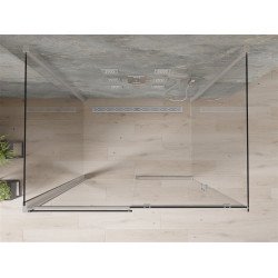 Mexen Omega Cabina de dus cu 3 pereti, culisanta  130 x 90 cm, transparent, chrom - 825-130-090-01-00-3S