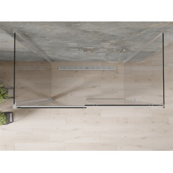 Mexen Omega Cabina de dus cu 3 pereti, culisanta  140 x 80 cm, transparent, chrom - 825-140-080-01-00-3S