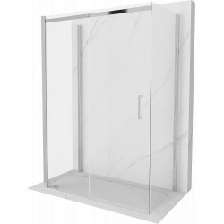 Mexen Omega Cabina de dus cu 3 pereti, culisanta  140 x 80 cm, transparent, chrom - 825-140-080-01-00-3S Cabina de dus 467680 Mexen