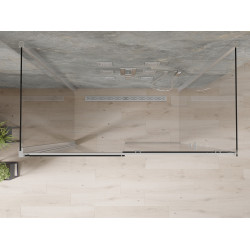 Mexen Omega Cabina de dus cu 3 pereti, culisanta  140 x 80 cm, transparent, chrom - 825-140-080-01-00-3S