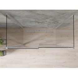 Mexen Omega Cabina de dus cu 3 pereti, culisanta  140 x 80 cm, transparent, chrom - 825-140-080-01-00-3S