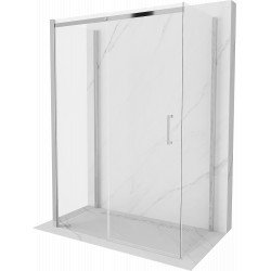 Mexen Omega Cabina de dus cu 3 pereti, culisanta  140 x 80 cm, transparent, chrom - 825-140-080-01-00-3S Cabina de dus 467680 Mexen