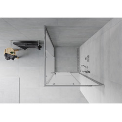 Mexen Rio Cabina de dus Usa culisanta 90 x 90 cm,  satin , chrom - 860-090-090-01-30