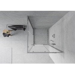 Mexen Rio Cabina de dus Usa culisanta 90 x 90 cm,  satin , chrom - 860-090-090-01-30