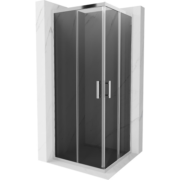 Mexen Rio Cabina de dus Usa culisanta 80 x 80 cm, grafit, chrom - 860-080-080-01-40