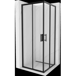 Mexen Rio Cabina de dus Usa culisanta 80 x 80 cm, transparent,  negru  - 860-080-080-70-00