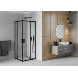 Mexen Rio Cabina de dus Usa culisanta 80 x 80 cm, transparent,  negru  - 860-080-080-70-00 Usa culisanta 467680 Mexen