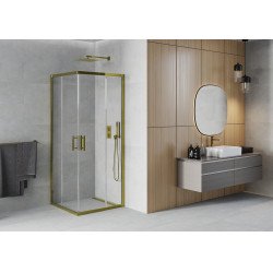 Mexen Rio Cabina de dus Usa culisanta 70 x 70 cm, transparent, auriu  - 860-070-070-50-00