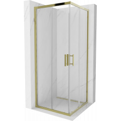 Mexen Rio Cabina de dus Usa culisanta 80 x 80 cm, transparent, auriu  - 860-080-080-50-00 Usa culisanta 467680 Mexen