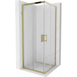 Mexen Rio Cabina de dus Usa culisanta 80 x 80 cm, transparent, auriu  - 860-080-080-50-00 Usa culisanta 467680 Mexen