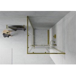 Mexen Rio Cabina de dus Usa culisanta 70 x 70 cm,  intimato , auriu  - 860-070-070-50-20