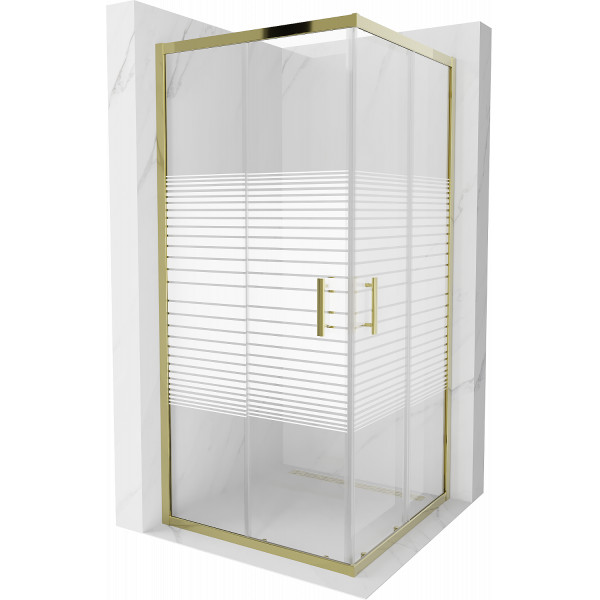 Mexen Rio Cabina de dus Usa culisanta 90 x 90 cm,  intimato , auriu  - 860-090-090-50-20