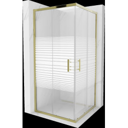 Mexen Rio Cabina de dus Usa culisanta 90 x 90 cm,  intimato , auriu  - 860-090-090-50-20