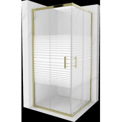 Mexen Rio Cabina de dus Usa culisanta 90 x 90 cm,  intimato , auriu  - 860-090-090-50-20