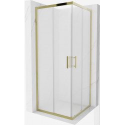Mexen Rio Cabina de dus Usa culisanta 80 x 80 cm,  satin , auriu  - 860-080-080-50-30