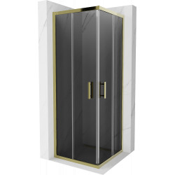 Mexen Rio Cabina de dus Usa culisanta 70 x 70 cm, grafit, auriu  - 860-070-070-50-40 Usa culisanta 467680 Mexen