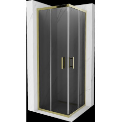 Mexen Rio Cabina de dus Usa culisanta 70 x 70 cm, grafit, auriu  - 860-070-070-50-40