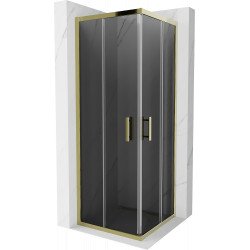 Mexen Rio Cabina de dus Usa culisanta 70 x 70 cm, grafit, auriu  - 860-070-070-50-40 Usa culisanta 467680 Mexen