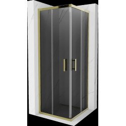 Mexen Rio Cabina de dus Usa culisanta 70 x 70 cm, grafit, auriu  - 860-070-070-50-40