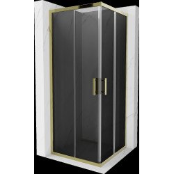 Mexen Rio Cabina de dus Usa culisanta 80 x 80 cm, grafit, auriu  - 860-080-080-50-40
