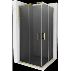 Mexen Rio Cabina de dus Usa culisanta 90 x 90 cm, grafit, auriu  - 860-090-090-50-40