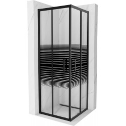 Mexen Rio Cabina de dus Usa culisanta 70 x 70 cm,  intimato ,  negru  - 860-070-070-70-20 Usa culisanta 467680 Mexen