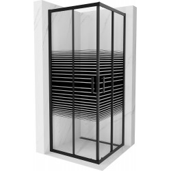 Mexen Rio Cabina de dus Usa culisanta 80 x 80 cm,  intimato ,  negru  - 860-080-080-70-20