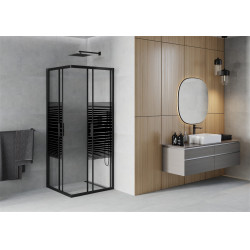 Mexen Rio Cabina de dus Usa culisanta 90 x 90 cm,  intimato ,  negru  - 860-090-090-70-20
