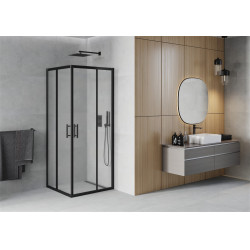 Mexen Rio Cabina de dus Usa culisanta 70 x 70 cm,  satin ,  negru  - 860-070-070-70-30 Usa culisanta 467657 Mexen