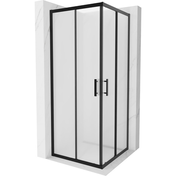 Mexen Rio Cabina de dus Usa culisanta 80 x 80 cm,  satin ,  negru  - 860-080-080-70-30